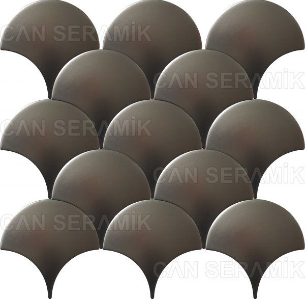 Mat Gümüş Kaplama Balık Pulu Desenli Çini Karo Damla Şeklinde Kabartmalı Seramik Karolar Özel Desenli Çini Karo Fiyatları 3D Seramik