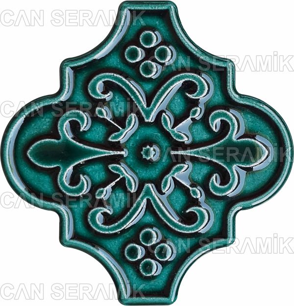Arabesk Desenli Çini Karo Desenleri Rölyefli Seramik Kabartmalı Seramik Özel Desenli Çini Kabartmalı Çini 3D Seramik Üç Boyutlu Seramik Karo