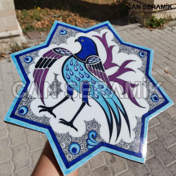 Selçuklu Yıldızı İznik Çinisi Gerçek Orijinal İznik Çinisi Kubad Abad Sarayı Çinileri Taş Çini Özellikleri Sekiz Köşeli Selçuklu Yıldızı Motif