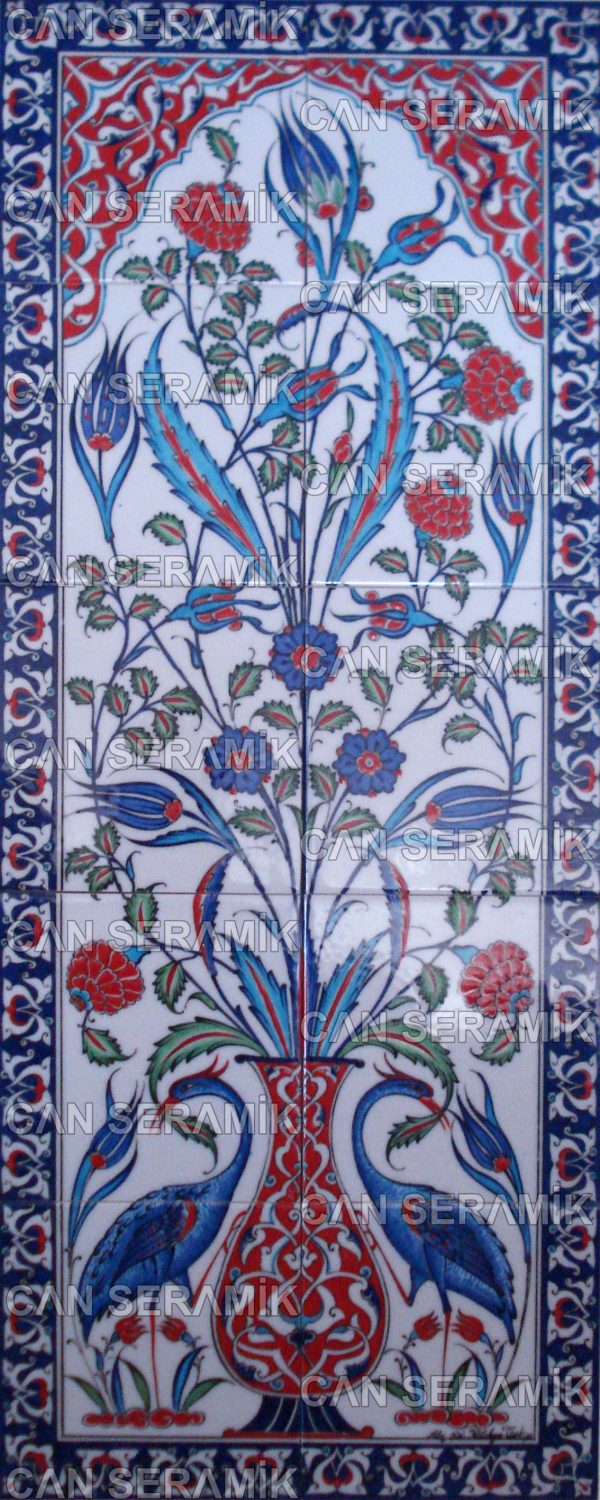 Elyapımı Kütahya Çinisi Modelleri El Dekoru Pano Desenleri Modelleri İznik Çini Pano Fiyatları El İşi Osmanlı Çini Sanatı Modelleri Deseni